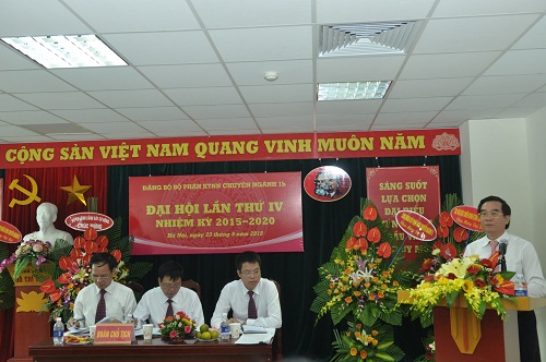 Đồng chí Nguyễn Hữu Vạn phát biểu chỉ đạo Đại hội Đảng bộ KTNN chuyên ngành Ib  Ảnh: THÙY ANH